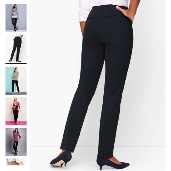 Talbots Refined Bi-Stretch Straight-Leg Pants Charcoal Grey Heather Size 8 - Picture 13 of 13